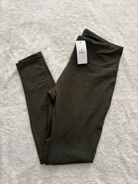 Baleaf Olive Green Fleece Athletic Leggings